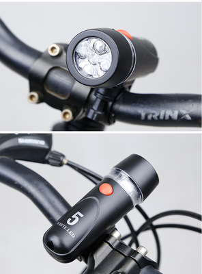 自行車5LED前燈與9LED尾燈組合套裝 安全騎行新選擇